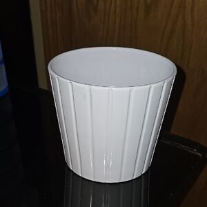 IKEA Artificial Potted Plant STAND Kardemumma White Ceramic Pot 5" x 4" Home Apt